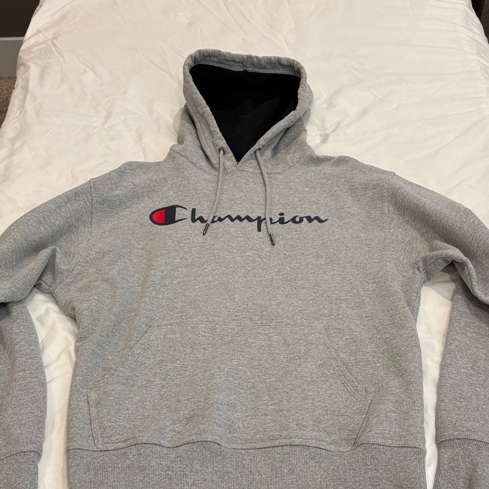Champion Gray Men's Hoodie with Logo